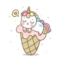 Beautiful Magical Unicorn funny horse icecream wallpaper kawaii animal sweet dream good night: