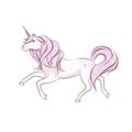 The beautiful magical unicorn. Royalty Free Stock Photo