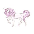 The beautiful magical unicorn. Royalty Free Stock Photo