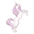 The beautiful magical unicorn. Royalty Free Stock Photo