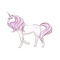 The beautiful magical unicorn. Royalty Free Stock Photo