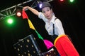 Beautiful magician on circus arena stage Royalty Free Stock Photo