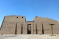 The beautiful magnificent entrance of Habu Temple in Luxor