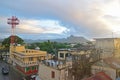 Beautiful Mahebourg town view during Sunrise with morning rays coming from top left giving mystique feeling Royalty Free Stock Photo