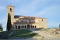 Beautiful Main Facade Of The Church Of The Assumption In Tamajon. October 18, 2013. Tamajon, Black Towns, Guadalajara, Castilla La