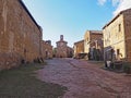 The beautiful main square of Sovana, Italy