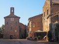 The beautiful main square of Sovana, Italy