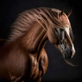 Beautiful majestic horse image, ultra realistic, Generative Ai