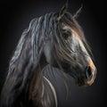 Beautiful majestic horse image, ultra realistic, Generative Ai