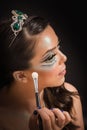 Beautiful makeup artist Royalty Free Stock Photo