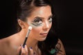 Beautiful makeup artist Royalty Free Stock Photo