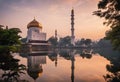 beautiful Malaysia mosque water Selangor Beautiful lake reflection sunrise colorful