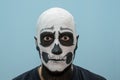 Beautiful man with creative make-up for the Halloween party Royalty Free Stock Photo