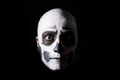 Beautiful man with creative make-up for the Halloween party Royalty Free Stock Photo