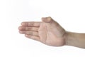 beautiful man hand for shake hand feeling Royalty Free Stock Photo