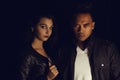 Beautiful man and woman vampires Royalty Free Stock Photo