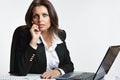 Beautiful manager woman at working desk