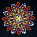 Beautiful mandala hand painted