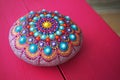 Beautiful mandala rock