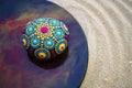 Beautiful mandala rock