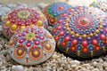 Beautiful mandala rocks