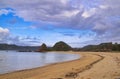 The beautiful Mandalika Beach in the South of Lombok in Indonesia, Asia Royalty Free Stock Photo