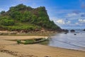 The beautiful Mandalika Beach in the South of Lombok in Indonesia, Asia Royalty Free Stock Photo