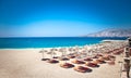 Beautiful Mango beach in Saranda, Albania. Royalty Free Stock Photo