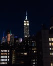 Beautiful Manhattan skyline vista at night