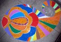 A beautiful many colour rangoli like so good