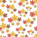 Beautiful Maple Leaf in Fall or Autumn Pattern Seamless Royalty Free Stock Photo