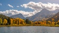 Beautiful Marble Lake Colorado Fall Foliage Scenery