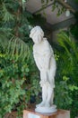 A beautiful marble statue of a girl in the Vorontsov Palace. 19th century