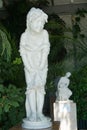 A beautiful marble statue of a girl in the Vorontsov Palace. 19th century