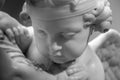 Beautiful marble statue of angel head detail Royalty Free Stock Photo