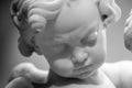 Beautiful marble statue of angel head detail Royalty Free Stock Photo