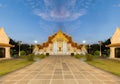 Beautiful Marble temple or Wat Benjamaborphit, Temple in Bangkok Thailand Royalty Free Stock Photo