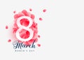Beautiful march 8 happy women`s day card design