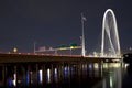 Beautiful Margaret Hunt Hill Bridge at night