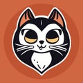A beautiful mascot funny Cat logo vector art illustration