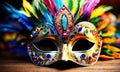 beautiful mask for carnival. Selective focus.