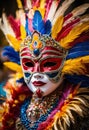 beautiful mask for carnival. Selective focus.