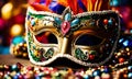 beautiful mask for carnival. Selective focus.