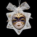 Beautiful mask of hand-worked for festive decoration, isolated