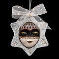 Beautiful mask of hand-worked for festive decoration, isolated