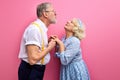 beautiful mature couple kissing each other Royalty Free Stock Photo