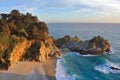 McWay Falls in Julia Pfeiffer Burns State Park in Evening Light, Big Sur, California Royalty Free Stock Photo