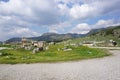 Beautiful meadow landscape of the Hierapolis Archaeology site in Pamukkale