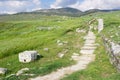 Beautiful meadow landscape of the Hierapolis Archaeology site in Pamukkale