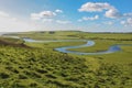 The beautiful meandering Cuckmere River in East Sussex, England